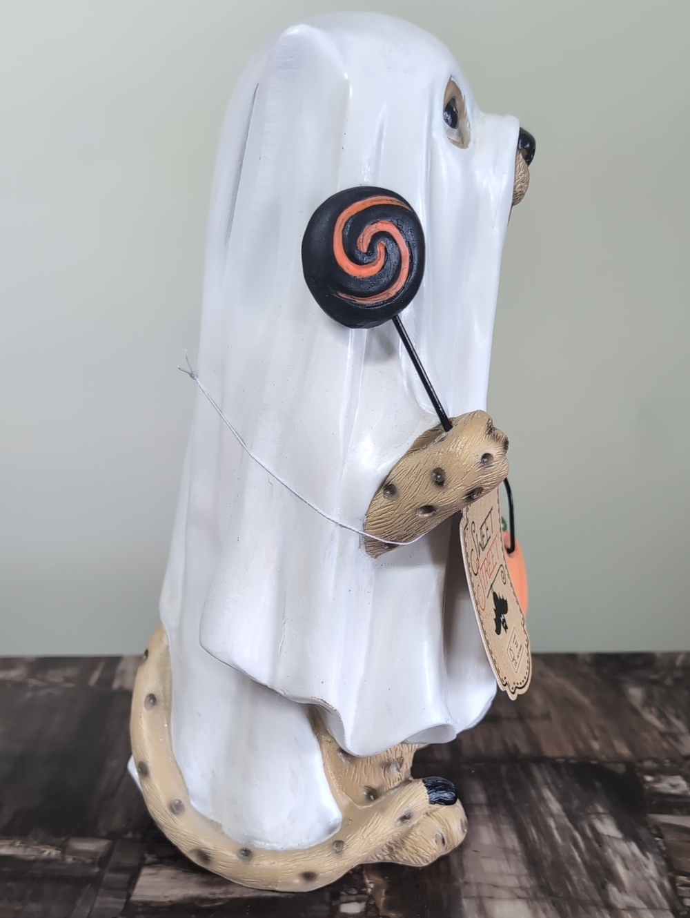 Sweet Street Ghost Dog w/ Lollipop + Jack O'lantern Halloween Figurine Decor๐ถ๐ - Picture 5 of 7